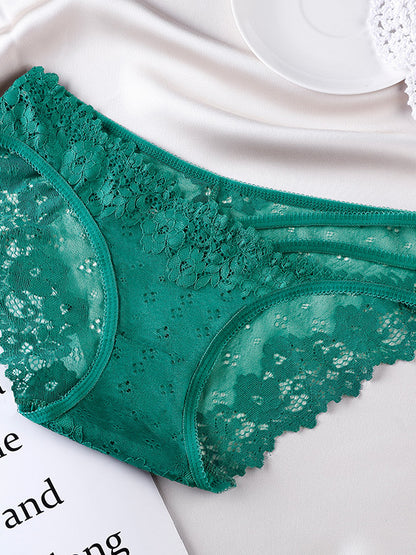 Sexy Lace Irregular Hollow Out Panties