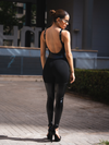Sexy Faux Leather Backless Jumpsuit