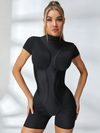 Solid Color Hollow Out Backless Romper