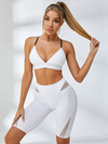 🖤ZASUWA Female Mesh Cross Back Short Tracksuit