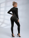 Tummy Control Zipper Hip-lift Jumpsuit
