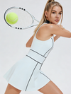Zipper Stripe Tennis Dress