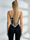 Sculpting Sheer Mesh Jumpsuit