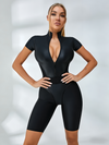 🖤ZASUWA Female Sexy Zipper Push Up Short Romper