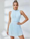 Zipper Backless Tennis Dress