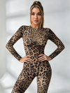🖤ZASUWA Damenmode Leopardenmuster Rückenfreier Jumpsuit