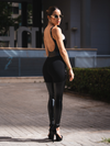 Sexy Faux Leather Backless Jumpsuit