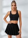 Cross Back 2 In 1 Pleated Skirt Short Suit