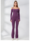 U-Ausschnitt Scrunch Bum Elastischer Enger Overall
