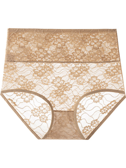 Sexy Solid Color Mesh Lace Panties