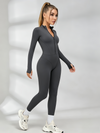 Sexy Zipper Fleece Jumpsuit