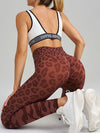 ZASUWA Female Leopard Print Elastic Tight Push Up Design Leggings