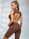 Sexy Backless Zipper Quick-dry Romper