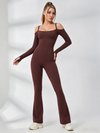 U-Ausschnitt Scrunch Bum Elastischer Enger Overall