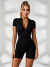 Stand Collor Zipper Hip-lift Romper