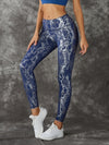 High Waist Bronzed Snakeskin Leggings