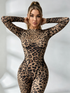 🖤ZASUWA Damenmode Leopardenmuster Rückenfreier Jumpsuit