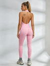Leopard Print Backless Jumpsuit