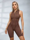 Sexy Backless Zipper Quick-dry Romper