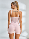 ❤Chest-support Mesh V Back Jumpsuit