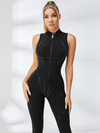 ❤ZASUWA Female Corset Zipper Peach Booty Jumpsuit