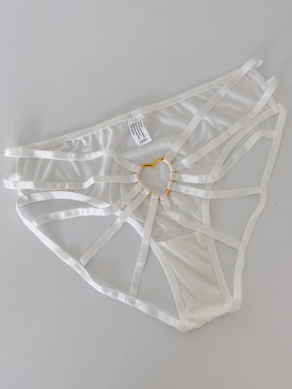 Heart Shape Cross Hollow Out Panties