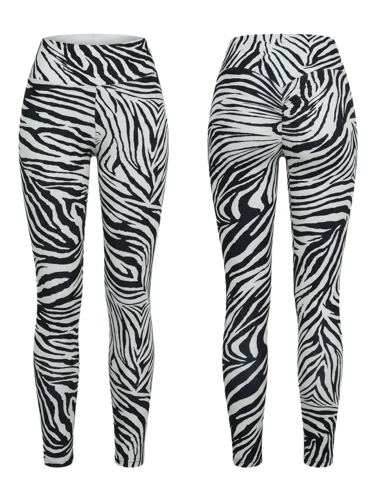 Zebra Pattern Scrunch Bum Leggings