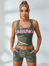 🖤ZASUWA Female Camouflage Pockets Street Short Tracksuit