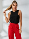 Oversized Open-Back Muscle Tank & Striped Wide