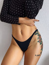 ZASUWA Female Sexy Solid Color Print T-Back Panties