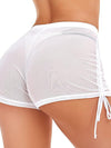 ZASUWA Female Sexy Sheer Mesh Drawstring Quick-dry Shorts