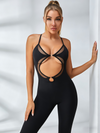 Unique Mesh Hollow Out Backless Jumpsuit