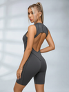 Sexy Backless Zipper Quick-dry Romper