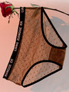 ZASUWA Female Sexy Wave Point Mesh Contrast Color Panties