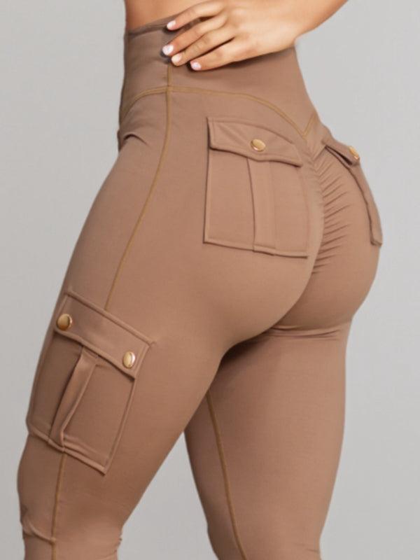 Pocket Scrunch Bum High-rise Cargo Style Leggings