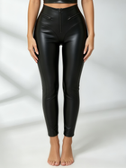 Crisscross Halter Faux-Leather Crop Top & Zipper Leggings Set