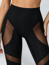 Geometric Mesh-Panel Black Workout Set