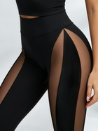 Crisscross Halter Crop Top & Mesh-Panel Leggings Set