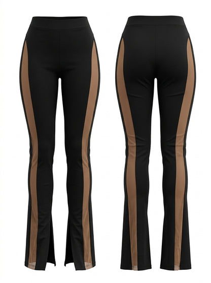 Super Sexy Unique Sheer Mesh Split Leggings