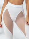 Keyhole-Cutout Cropped Top & Mesh-Panel Leggings Set