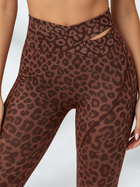 Cutout Sports Bra & Brown Leopard Print High-Waisted Legging Set