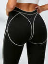 Racerback Bra White Contour Leggings Set