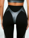 Two-Tone Panel Sports Bra & High Cut Leggings Set