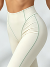 Short Sleeve Zip Crop Top & High Waist Legging Set