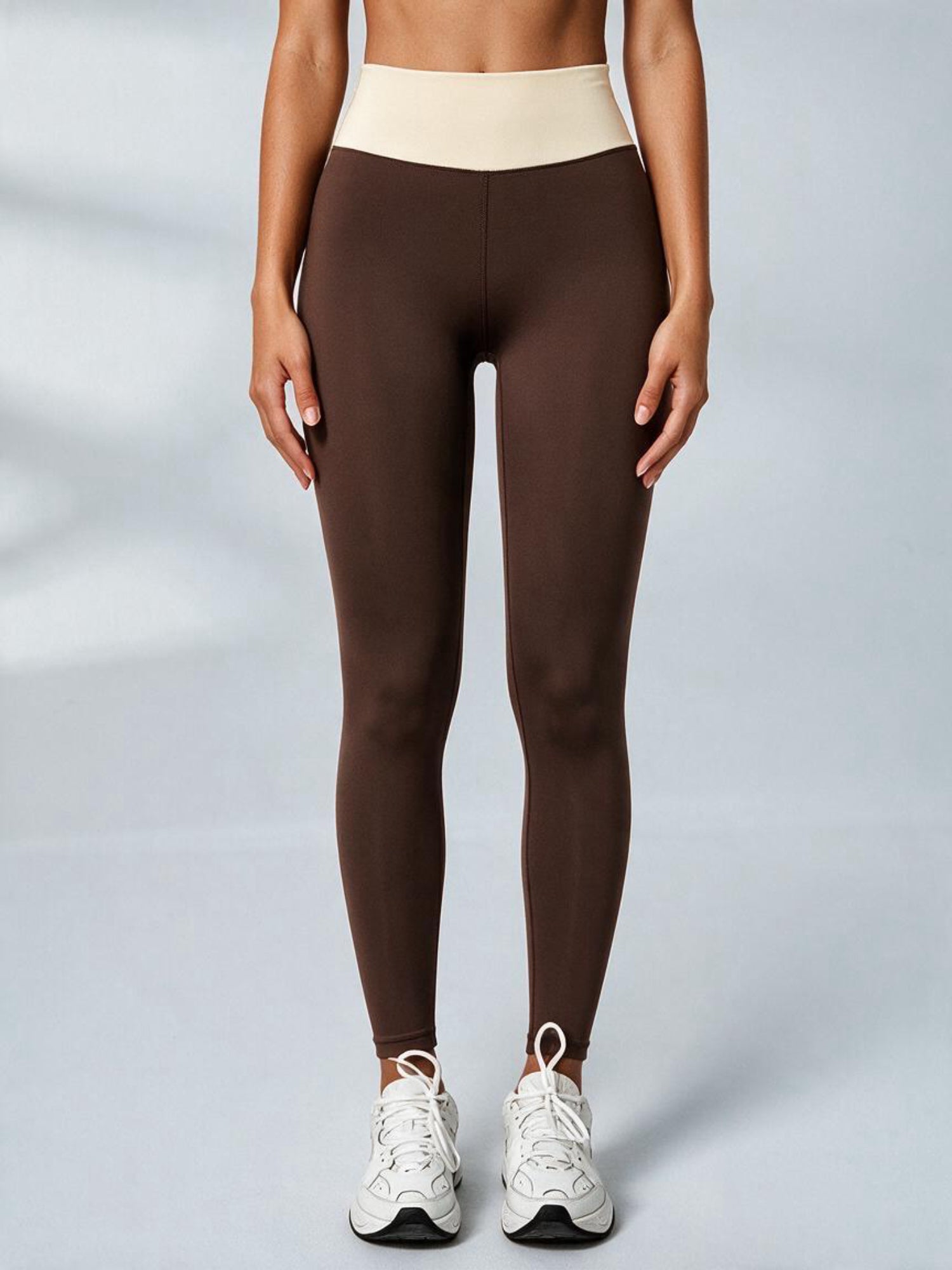 V Waist Color Block Scrunch Butt Lifting Leggings