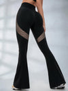 High Waist Breathable Mesh Workout Flare Leggings