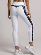 High-Waist Lace-Panel Sculpting Leggings