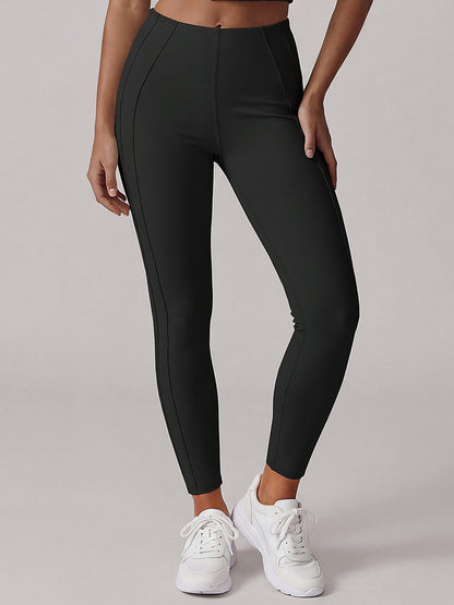 High-Waist Sculpting Leggings with Seam Detail