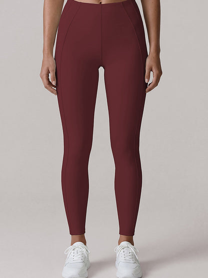 High-Waist Sculpting Leggings with Seam Detail