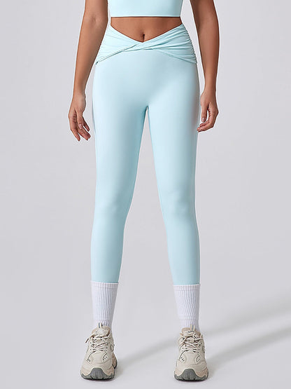 High-Waisted Twist-Front Sculpting Leggings